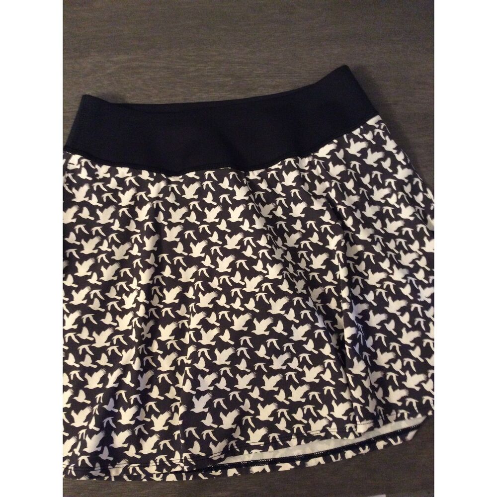 Puma Golf Flight Skort Skirt Birds Black White Pwrshape Small S